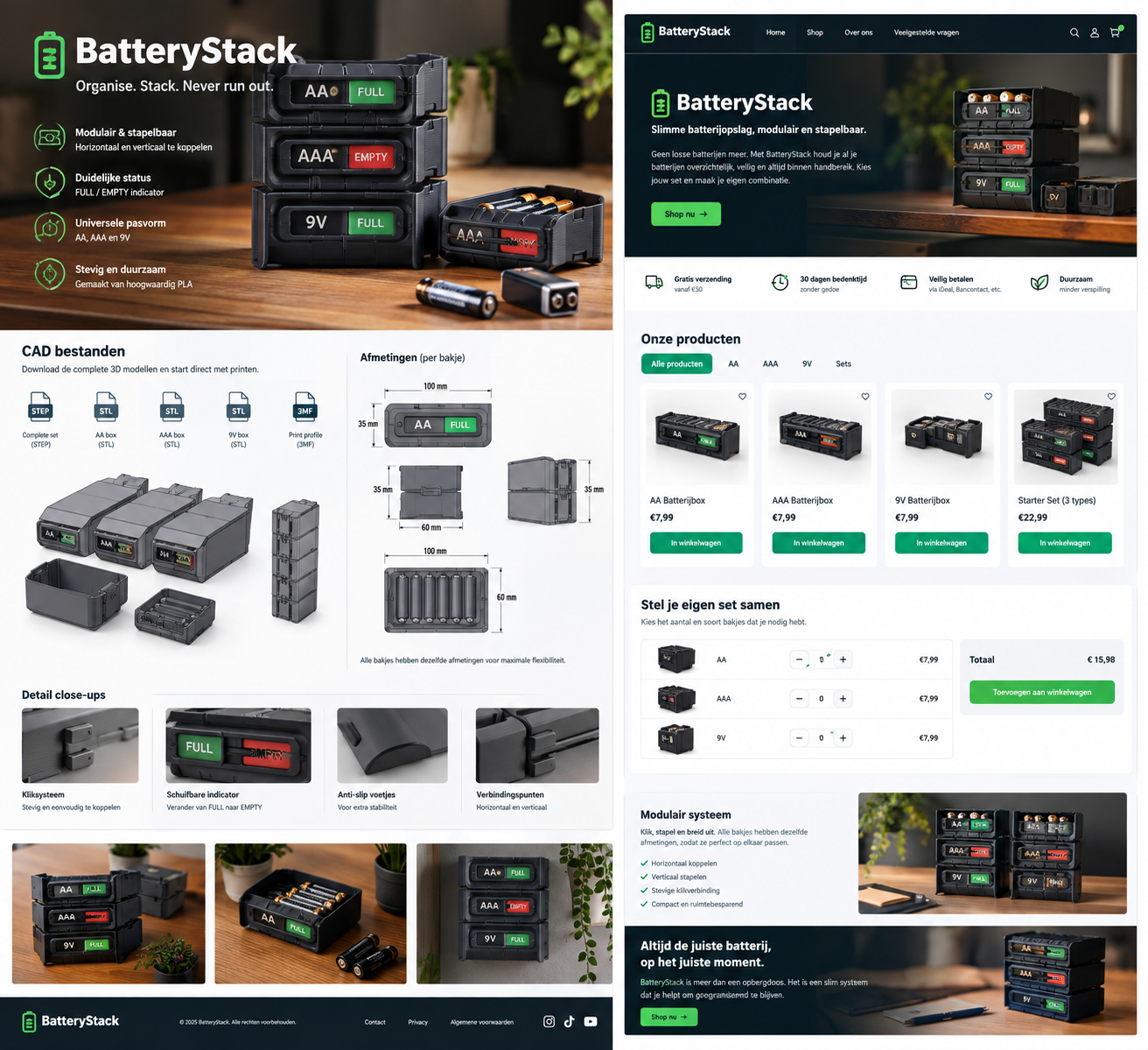 BatteryStack CAD en productpresentatie